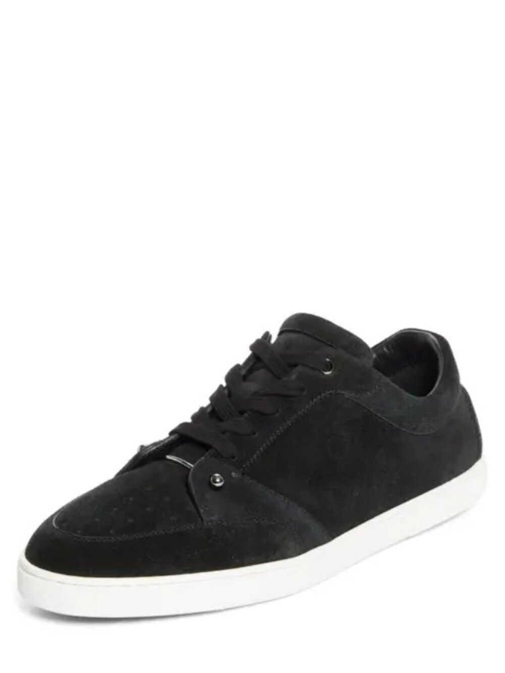 Christian Louboutin Men Chambelisneak Collar-Pin Suede Low-Top Sneakers Size 45